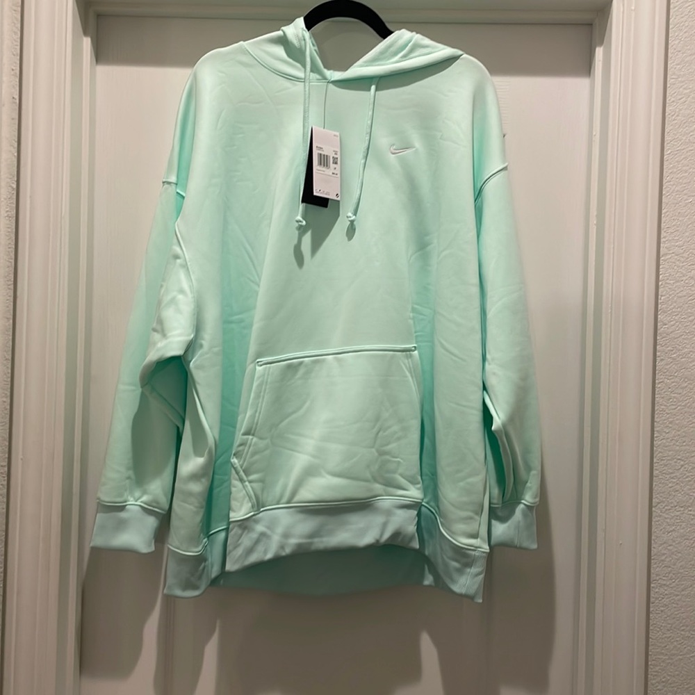 NWT mint color Nike Fleece Lined Therma fit oversized hoodie